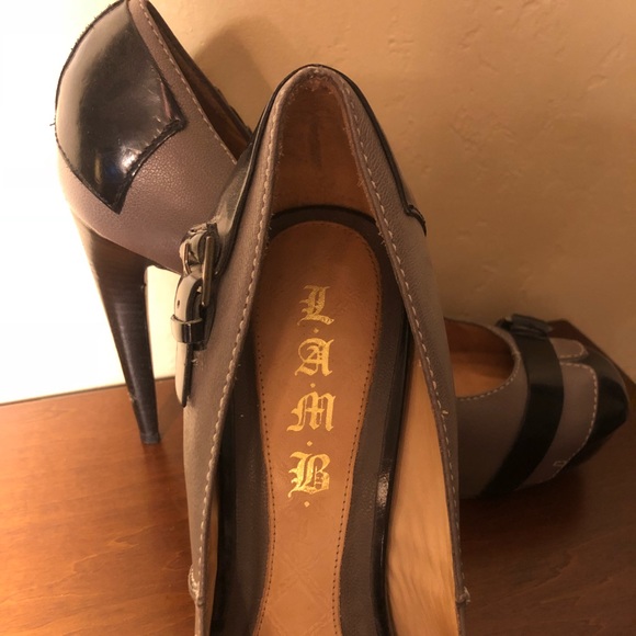 L.a.m.b grey and black Heels - Picture 3 of 8